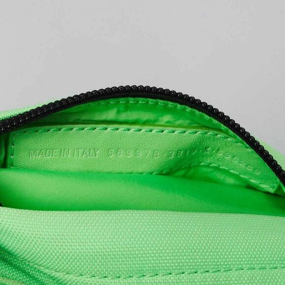 Balenciaga Verde Fluo Recycled Nylon Logo Embroidered Wheel Belt Bag - Picture 9 of 12